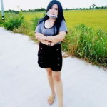Charming girl profile icon