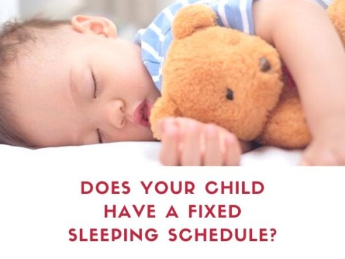 Child's sleeping schedule