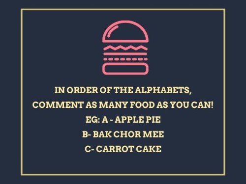 Nope, we aren't asking you to pick ONE FAVOURITE FOOD