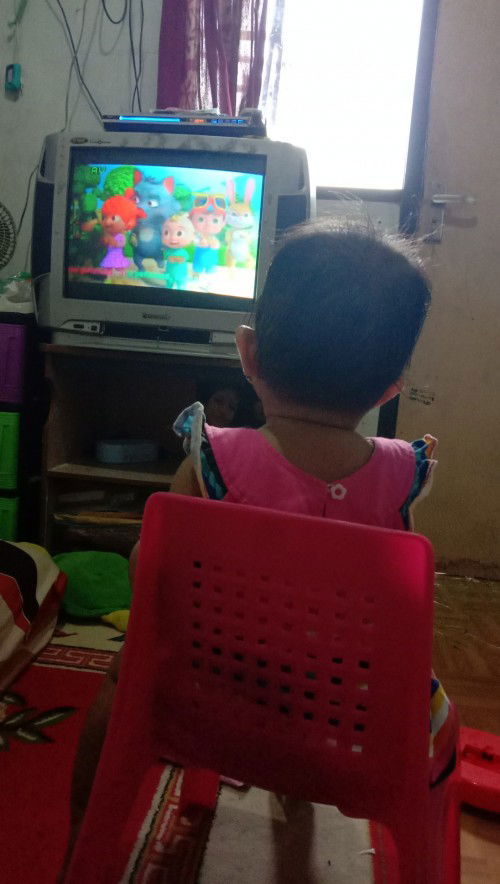 rambut belum tumbuh banyak