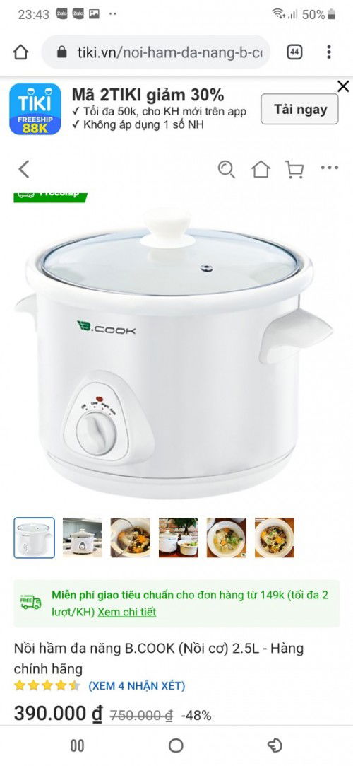 Nhượng nồi nấu cháo cho bé