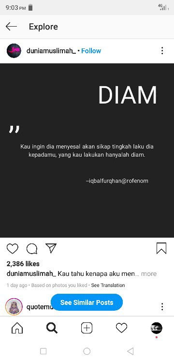 Diam diri saja