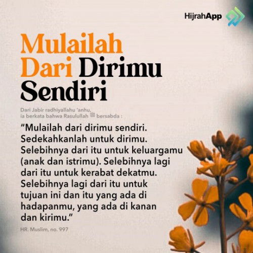 Sedekah lah untuk dirimu
