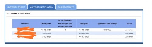 sss maternity notification