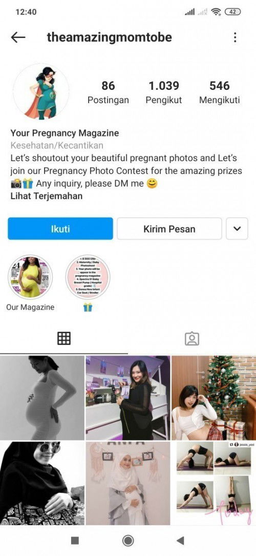 Hati-hati Dm Instagram, fethis ibu hamil.