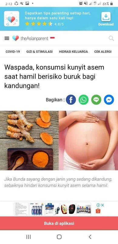 Waspada, Konsumsi Kunyit Asem Saat Hamil Berisiko Buruk bagi Kandungan!
