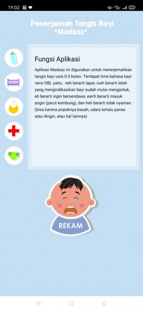 Aplikasi pendeteksi tangisan bayi