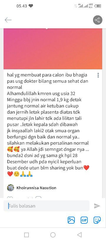 Uk kehamilan 32 Minggu