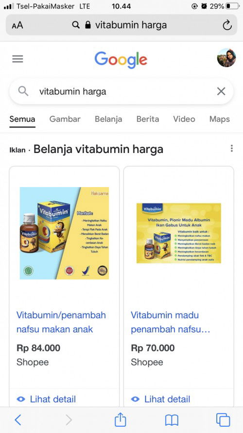 Nafsu makan anak turun