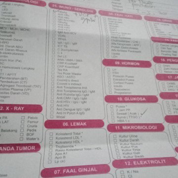 Cek laboratorium