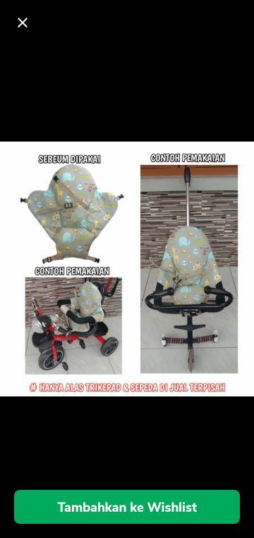 Preloved alas stroller segitiga (Trike pad)