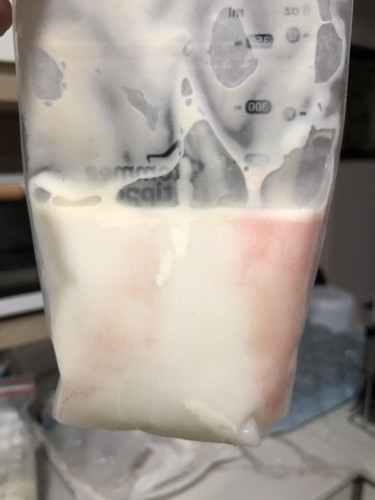 milk with blood