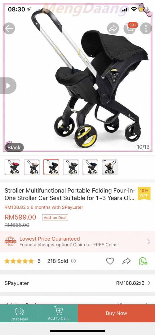Stroller yang compact and terbaik for the 1st time mommy.