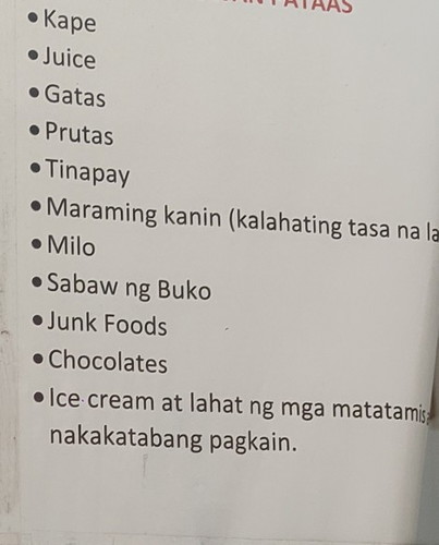 Food Suggestions