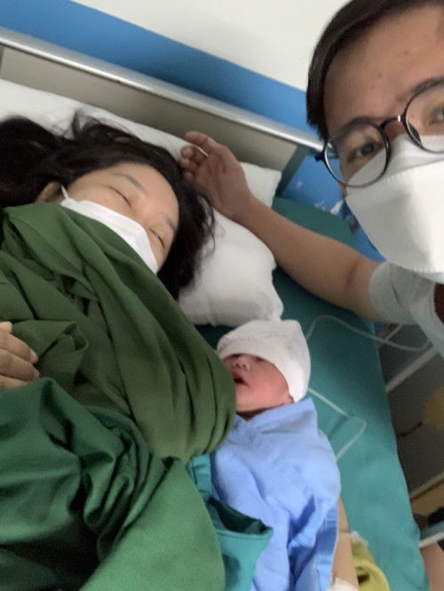Gave birth at 38 weeks via emergency cs