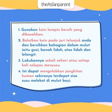 Tips Bersihkan Mulut Bayi