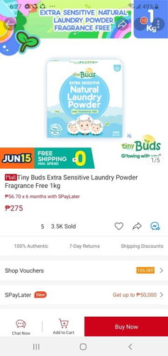 Laundry soap for baby