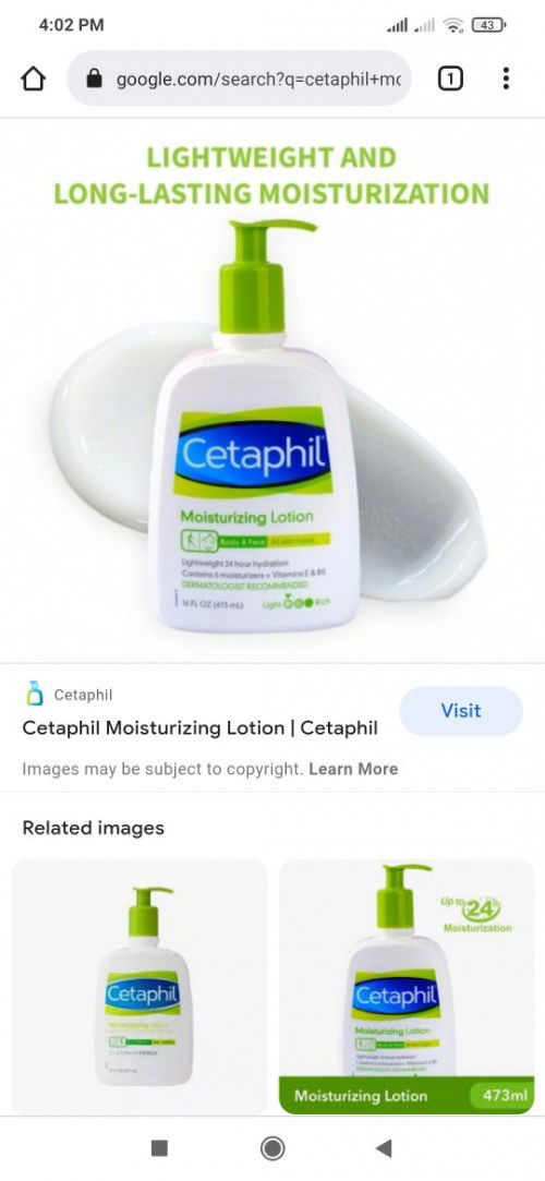 Cetaphil moisturizing lotion