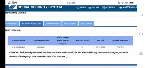 Pa help po about sa Maternity Notification