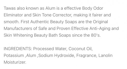 Tawas soap