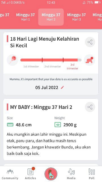 Symptoms menjelang kelahiran