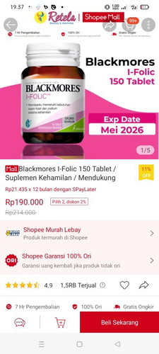 Blackmores ifolic bolehkah di konsumsi sampai usia kandungan 6bulan atau sampai TM 2