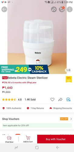 Bebeta bottle sterilizer