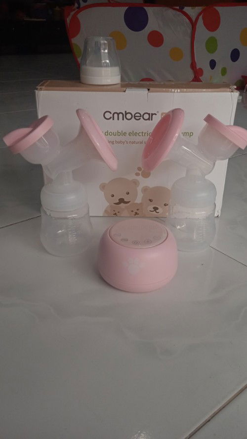 Preloved pompa asi elektrik pemakaian 1 bln, tas asi dan bouncer