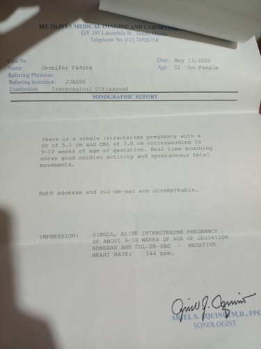 Tanong ko Lang po nag pa Tran v Ako Ng may 13 tapos Naka lagay po Sa results is 9-10 weeks ilang