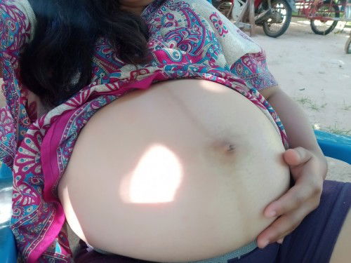 ท้อง9เดือน ท้องไม่แตกเลยจ้า