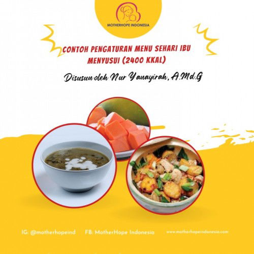 CONTOH MENU SEHARI MAMA MENYUSUI
