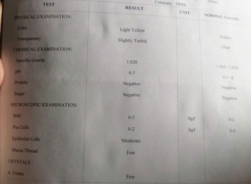 Laboratory result