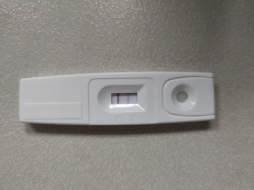 Pregnancy test this morning, positive po ba or negative? Medyo malabo po yung Test line.