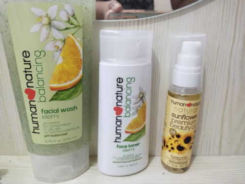 Human Nature Facial Wash, Toner, and Oil