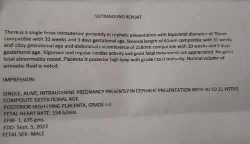 Posterior High lying Placenta
