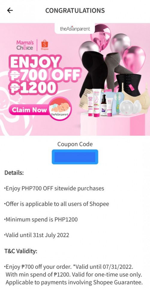 MAMA'S CHOICE VOUCHER