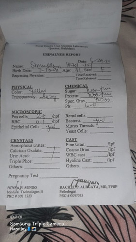 Urine Result