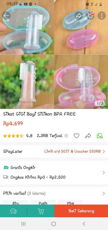 Sikat gigi mendekati mp asi