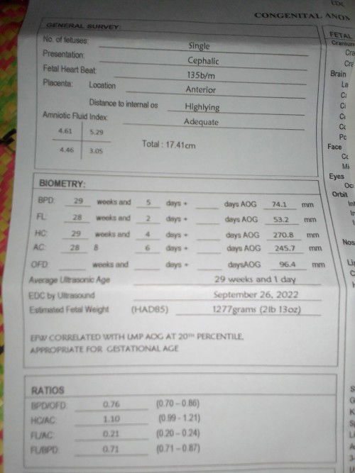 Normal lang po ba ang fetal weight ni baby at my 29 weeks na 2lb &13oz?