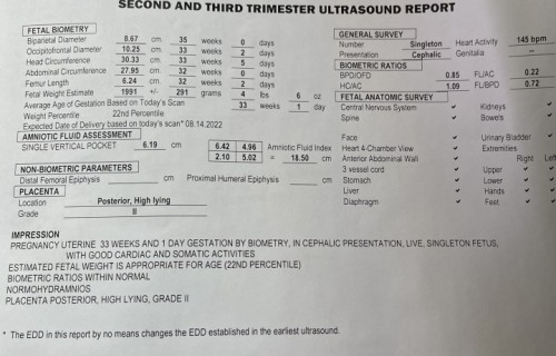 Ultrasound result