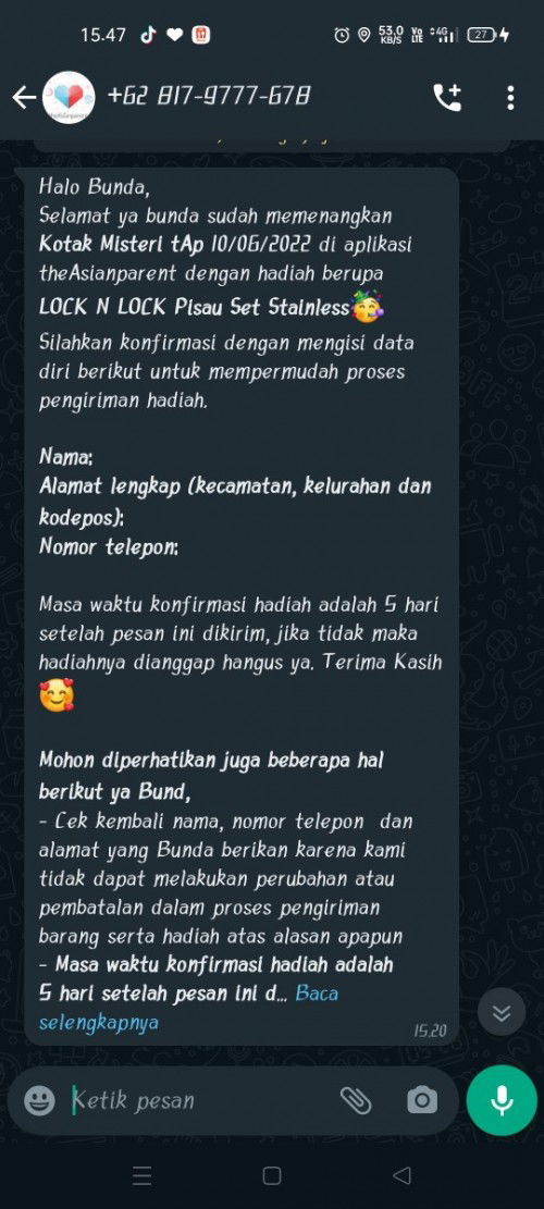 Iseng iseng berhadiah dari theasianparent ❤️