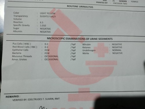 Urinalysis Result