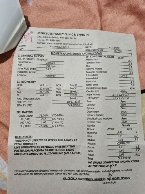 mga mami ok po b result ng CAS ultrasound k? s july 24 p kac balik k s ob.di ako mapakali ano result