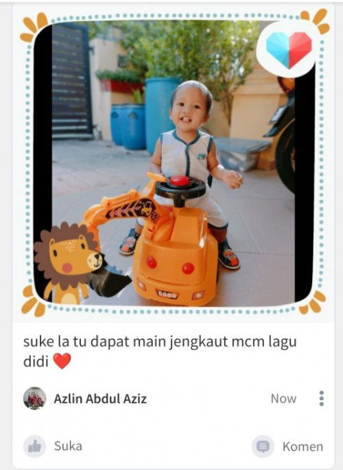 Simpan memori mommy & baby dgn menggunakan features Photo booth & Stickers 😘