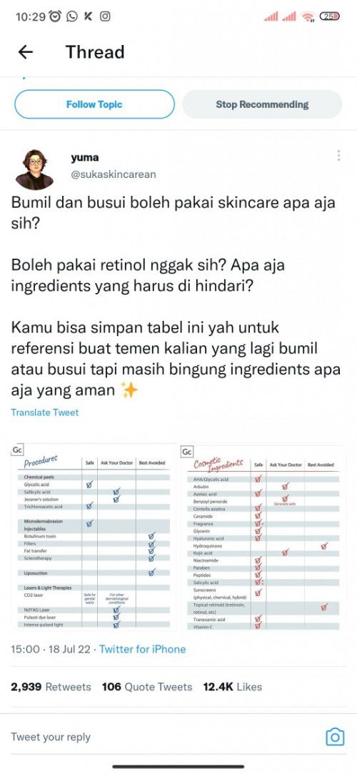 Skincare aman buat bumil ✨