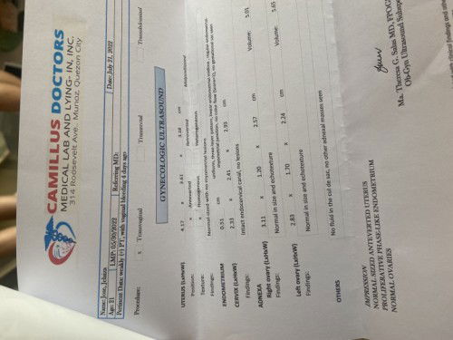 hello po ano po ibig sabihin neto sabi po sakin makapal daw lining ko pero dinugo po ako 4 days ago