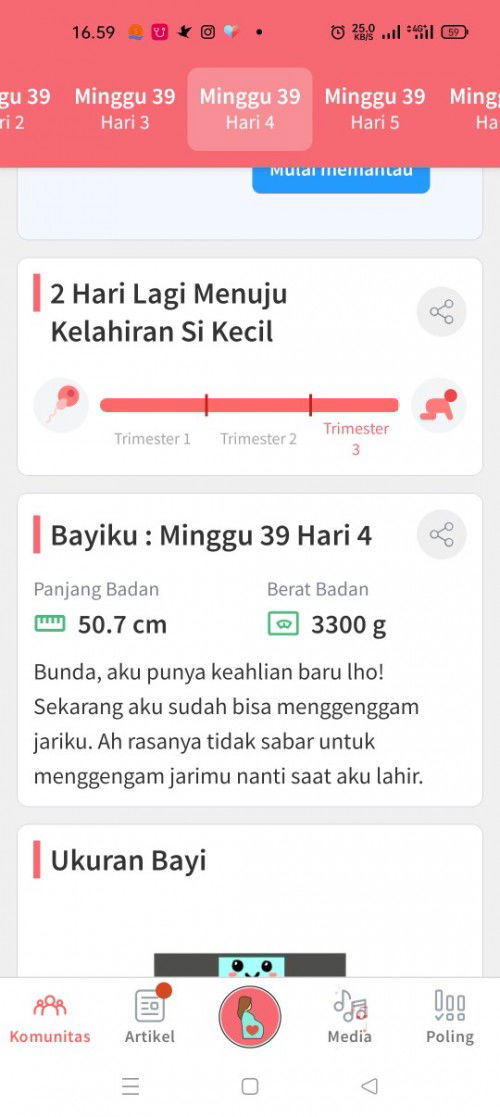 Mendekati HPL belum ada Gel.Cinta
