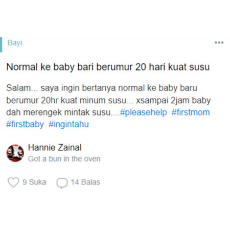 Normal ke baby bari berumur 20 hari kuat susu