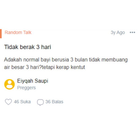 Tidak berak 3 hari