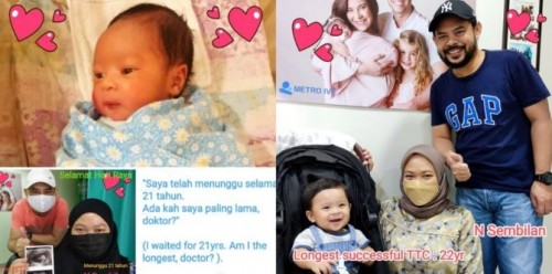 Pasangan TTC yang paling lama & berjaya. Sabar menanti kehadiran cahaya mata selama 22 tahun!